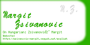 margit zsivanovic business card